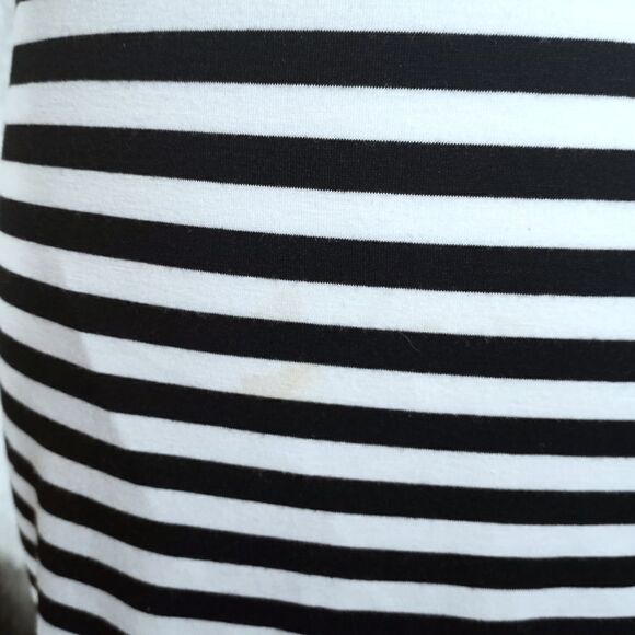 SOPRANO COBALT BLUE, BLACK & WHITE STRIPE DRESS SZ.M GUC - Picture 4 of 8